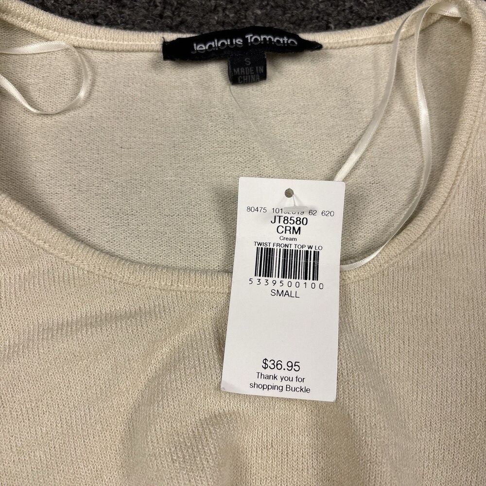 NEW Buckle Jealous Tomato Blouse Long Sleeve Front Knot Ruffle Sleeve Size Small - Picture 5 of 5